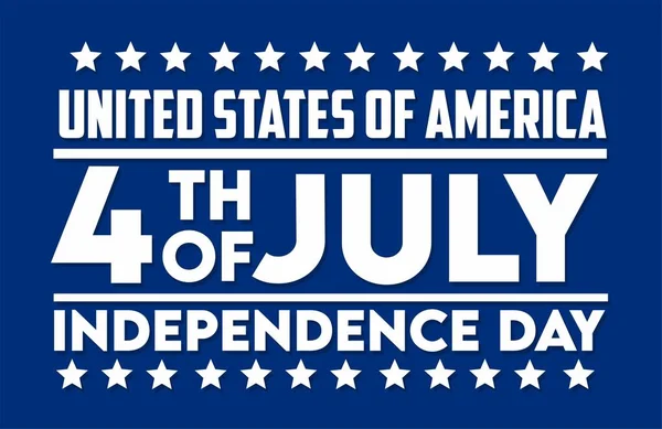 Ηνωμένες Πολιτείες Της Αμερικής Ιουλίου Ημέρα Ανεξαρτησίας — Διανυσματικό Αρχείο