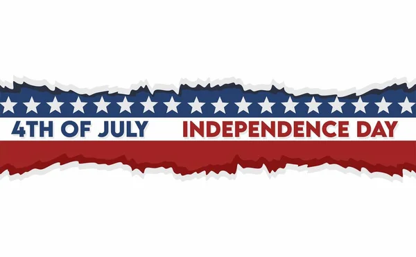 Juli Lycklig Självständighetsdag Med Amerikansk Flagga — Stock vektor