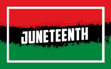 Siyah kırmızı ve yeşil arkaplan üzerine Haziran ayı yazı 