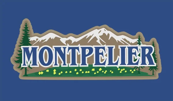 Montpelier Mountain View — стоковый вектор