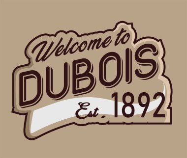 Dubois kahverengi arka planda