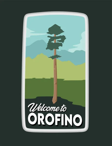 Orofino Mountains Trees Background — Stockový vektor