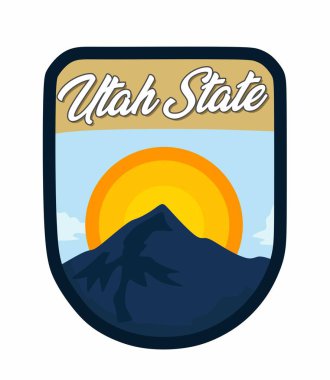 Utah Eyaleti dağ ve güneş manzaralı