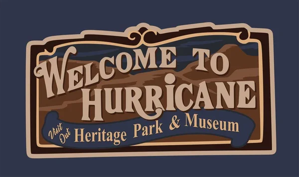 Welcome Hurricane Blue Background — Vettoriale Stock