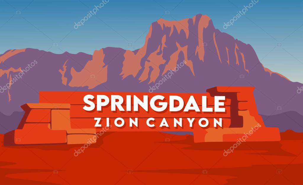 Springdale with beautiful natural scenery