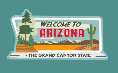 Güzel doğal manzaralı Arizona 'ya hoş geldiniz.
