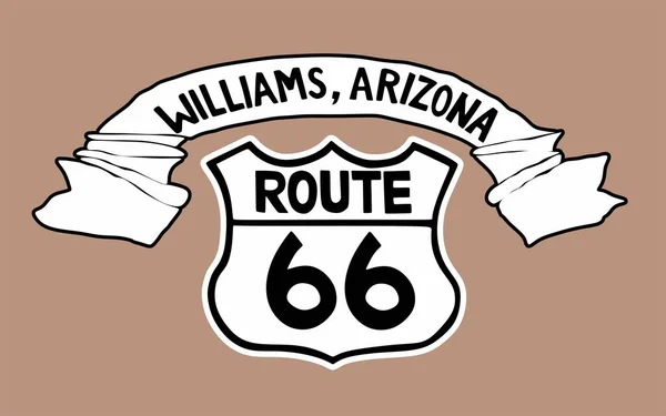 Williams Arizona Коричневом Фоне — стоковый вектор