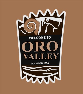 Kahverengi arka planda Oro Vadisi