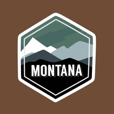 Kahverengi arka planda Montana