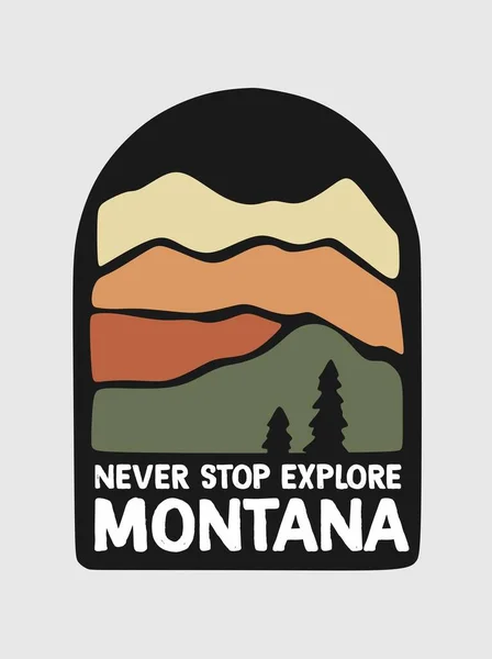 Montana Paisagem Fundo Preto —  Vetores de Stock