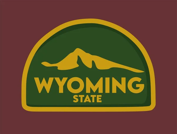 Yeşil Arka Planda Wyoming Eyaleti — Stok Vektör