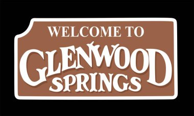 Glenwood Springs siyah arka planda