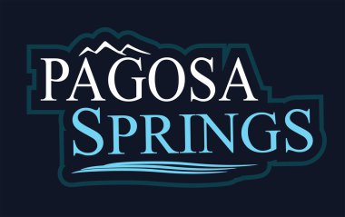 Siyah arkaplanda Pagosa Springs