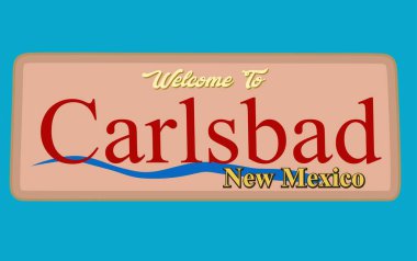 Carlsbad New Mexico 'nun mavi arka planı 