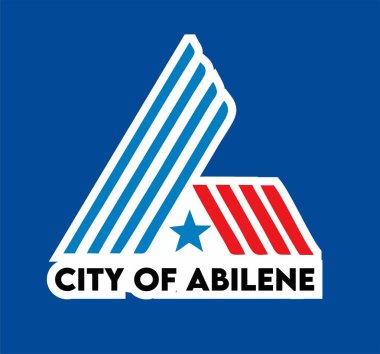 Mavi ve kırmızı çizgili Abilene şehri