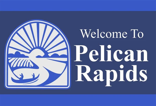 Welcome Pelican Rapids Minnesota — Stockový vektor