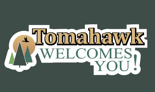 Tomahawk Wisconsin Nejlepší Kvalitou — Stockový vektor