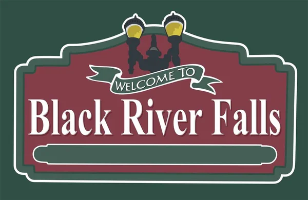 Black River Falls Wisconsin Estados Unidos — Vector de stock