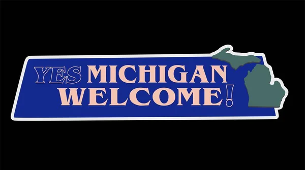 Michigan State Avec Meilleure Qualité — Image vectorielle
