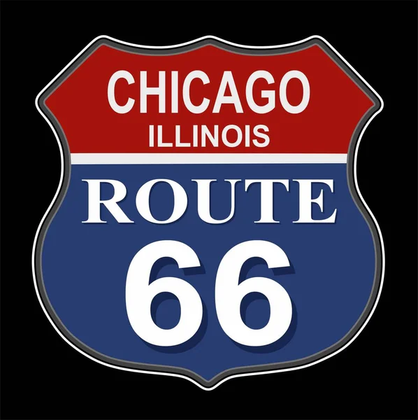 Σικάγο Illinois Ηνωμένες Πολιτείες Διαδρομή — Διανυσματικό Αρχείο