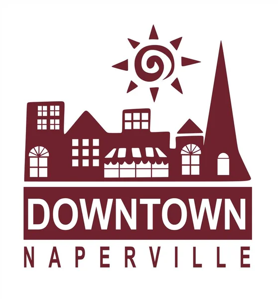 Downtown Naperville Illinois Estados Unidos — Vector de stock