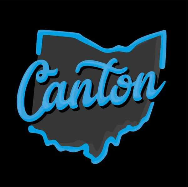 Canton Ohio Avec Meilleure Qualité — Image vectorielle