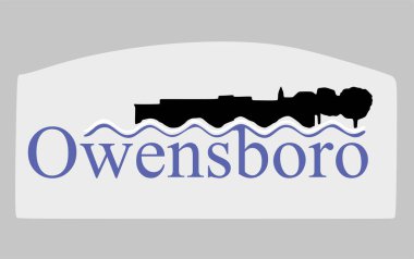 Owensboro Kentucky 'nin beyaz arka planı 