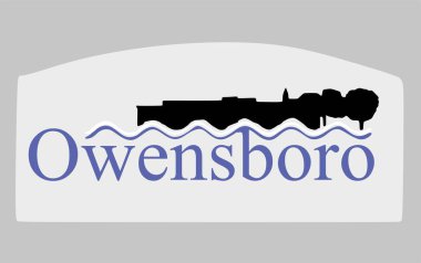 Owensboro Kentucky with white background  clipart