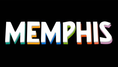 Memphis Tennessee siyah arkaplanlı 