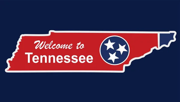 Willkommen Tennessee Mit Bestem Design — Stockvektor