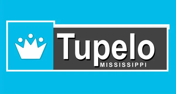 Tupelo Mississippi Modrým Podkladem — Stockový vektor