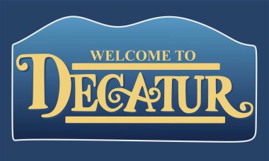 Mavi arkaplanlı Decatur Alabama 