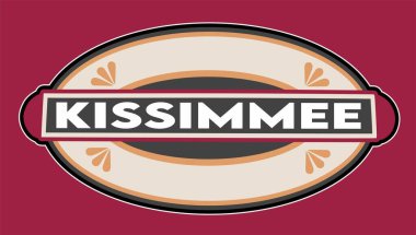 Kissimmee Florida with red background  clipart