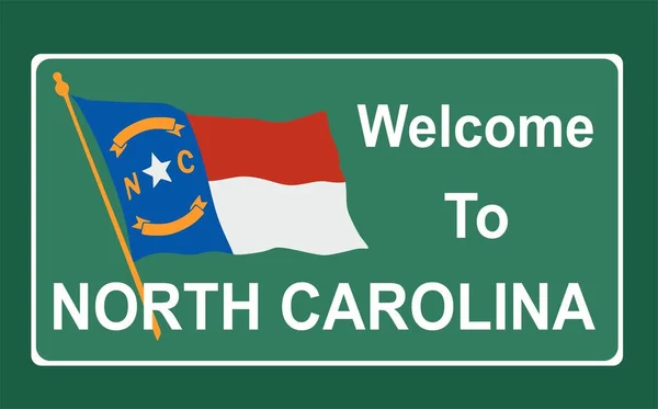 North Carolina Green Background — Stock vektor