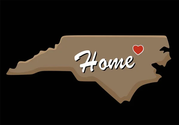North Carolina Home Love — Stockvektor