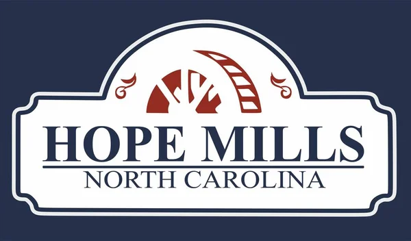 Hope Mills North Carolina Blue Background — Stockový vektor
