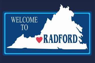 Radford Virginia 'nın mavi arka planı 