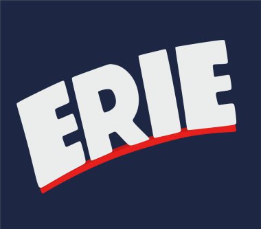 Erie Pennsylvania 'nın mavi arka planı 