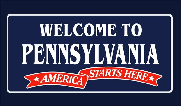 Pennsylvania State Blue Background — Image vectorielle