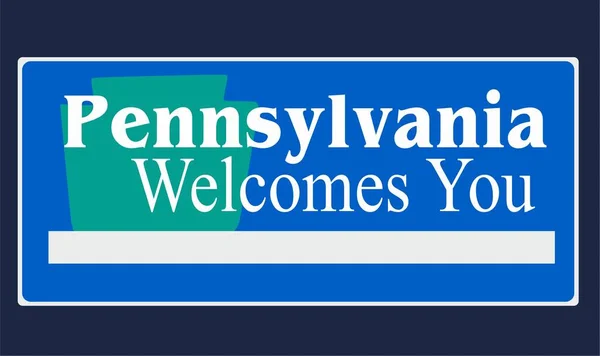 Pennsylvania State Blue Background — Image vectorielle