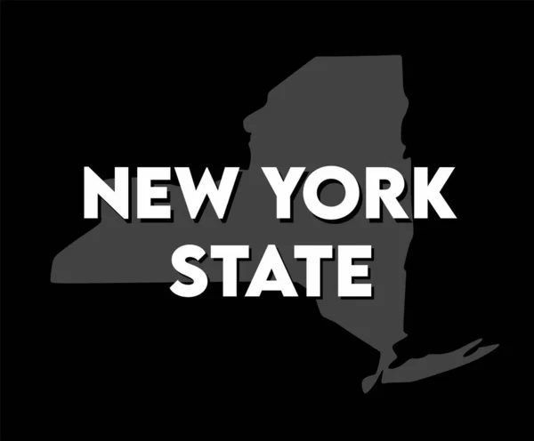 New York State Black Background — Stockový vektor