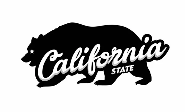 California State with black bear silhouette