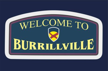 Burrillville Rhode Island with blue background 