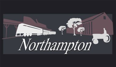 Northampton Massachusetts with black background 