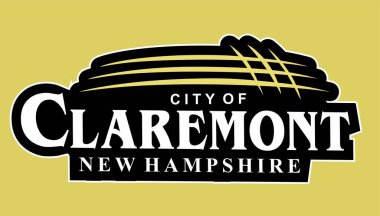 Claremont New Hampshire with yellow background 