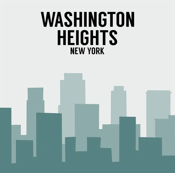 Washington Heights New York City — Stockový vektor