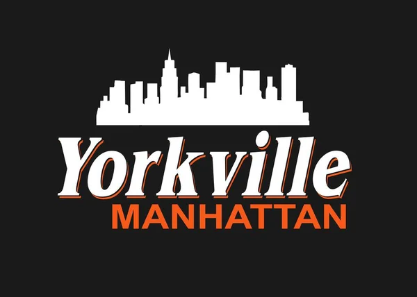 Yorkville Manhattan Black Background — Stock fotografie