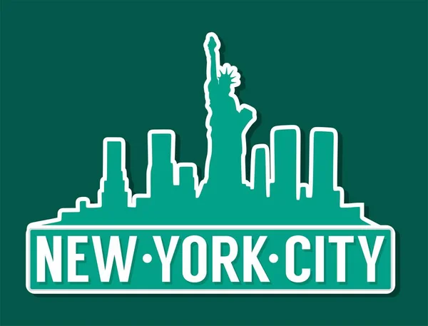 New York City Green Background — Stock fotografie