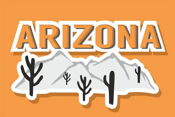 Arizona State Orange Background — Stock Vector