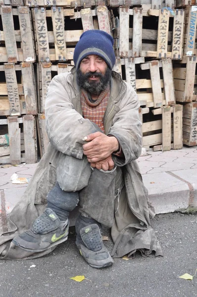 Persona Sin Hogar Que Vive Calle — Foto de Stock